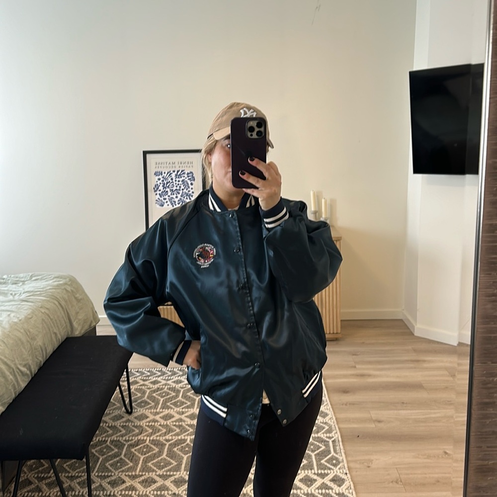 Vintage Oversized Sportswear “international tennis” Bomber Jacket
